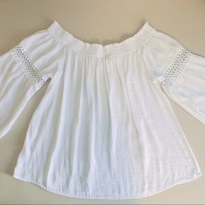 Beautiful White Off the Shoulder Blouse by Jennifer Lopez